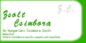 zsolt csimbora business card